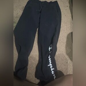 Champion Black Joggers with White Logo